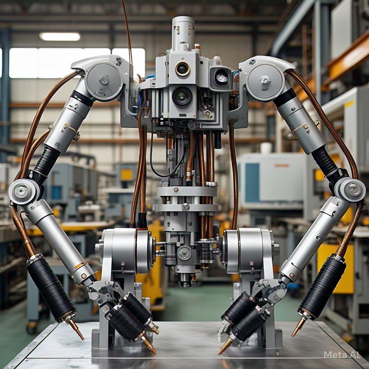 Robot industrial con actuadores neumáticos