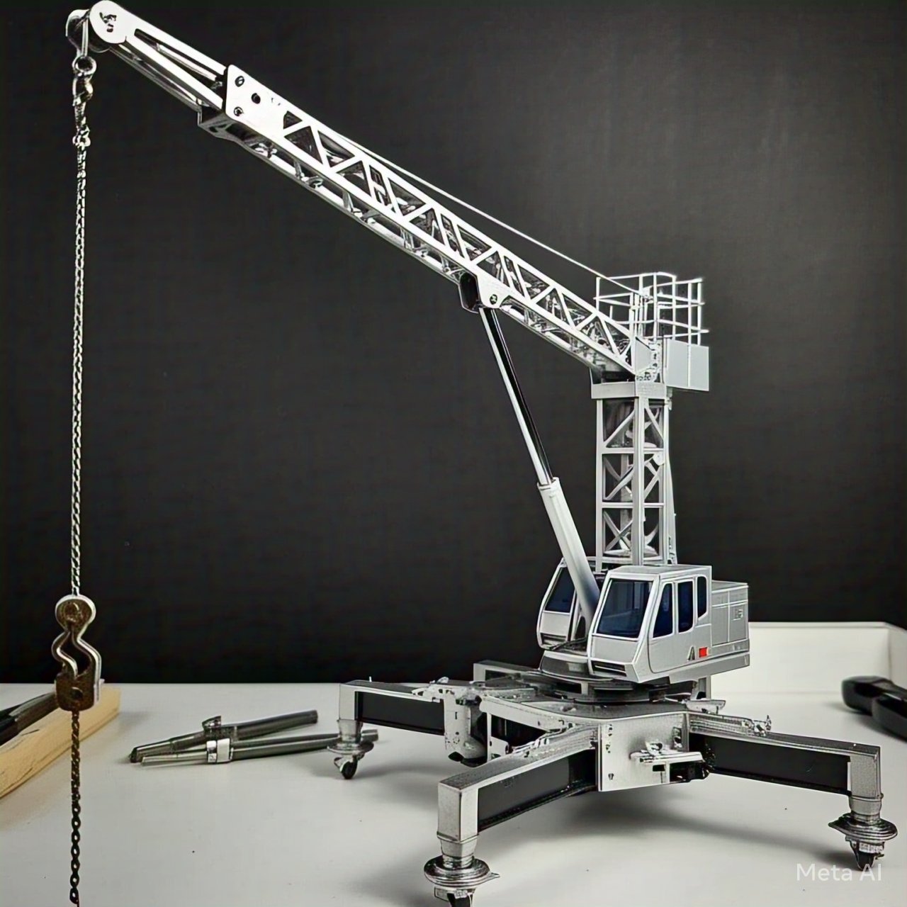 Grúa hidráulica miniatura